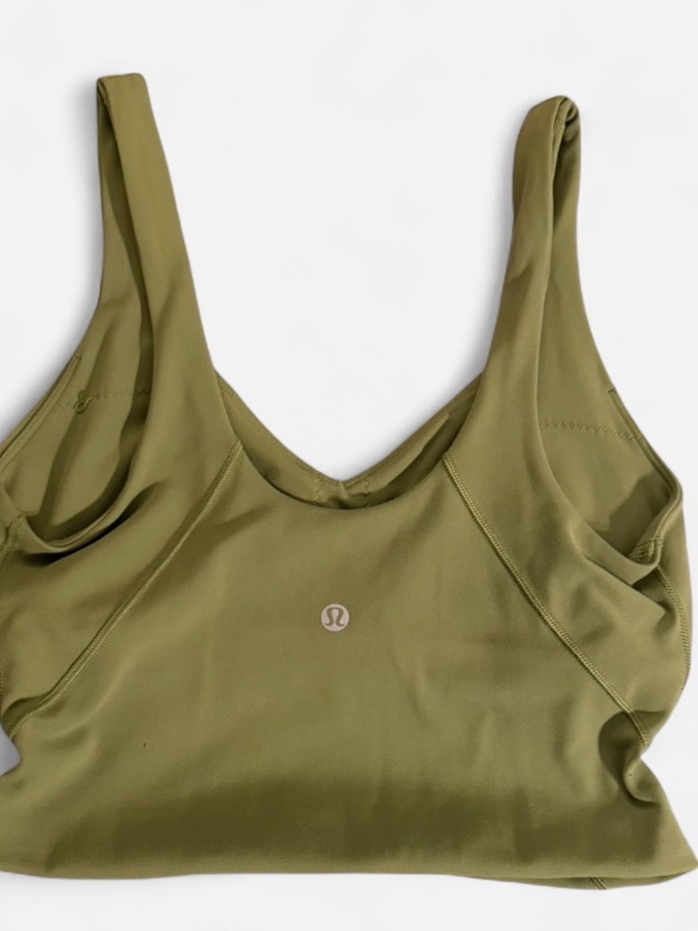 lululemon athletica Olive Green Lightweight Sports Bra Crop Top